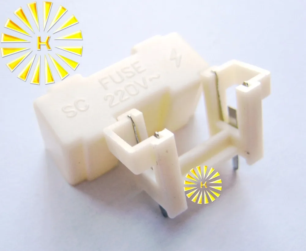 

FREE SHIPPING 100PCS x 5*20mm White Plastic Fuse Holder with Cover