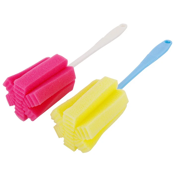 1pc Sponge Bottle Mug Glass Cup Cleaner Kitchen Washing Brush Cleaning Tools Coffee Tea Wineglass Home Baby Nursing Scrub Handle | Дом и сад