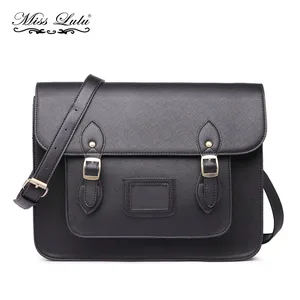 Miss Lulu, женские сумки-мессенджеры, сумка через плечо, школьные сумки для девочек и мальчиков, синтетическая кожа, большая сумка, черная, LT1665
