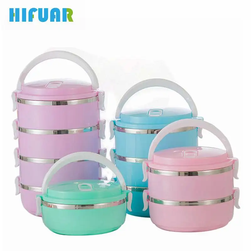 HIFUAR пластиковые Ланч боксы Lunchbox контейнер для хранения еды Bento Box Организатор
