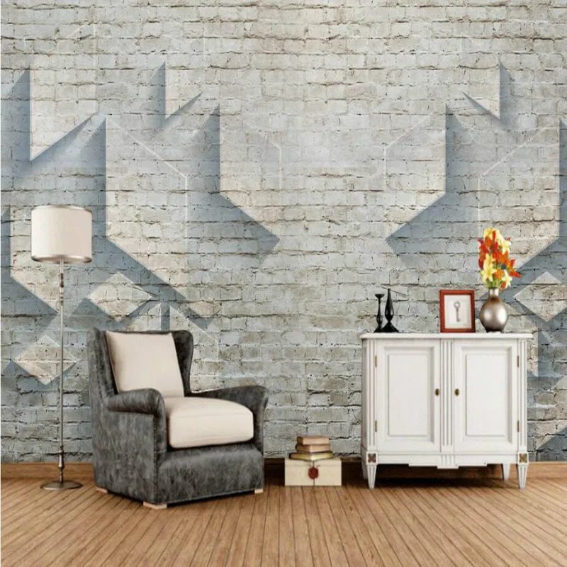 Custom Made Home Improvement 3D Wallpaper for Walls 3d brick wall industrial decorative painting murals wallpaper | Обустройство дома