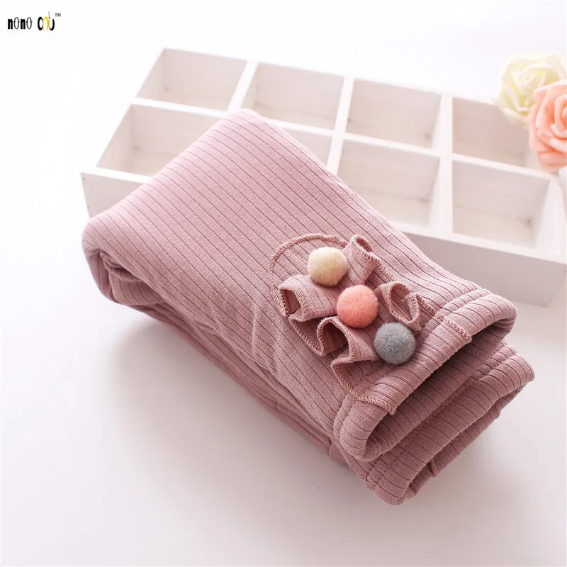 Зимние леггинсы для маленьких девочек штаны малышей милые плотные теплые