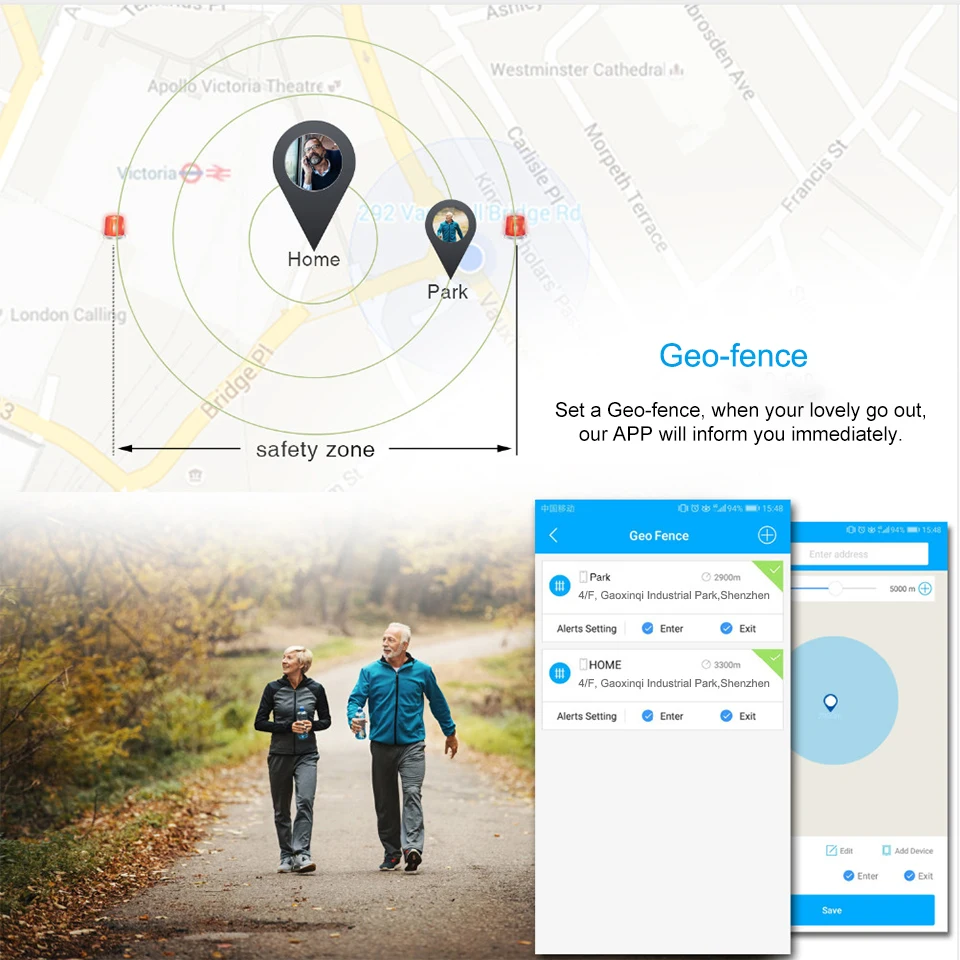 Concox Детский gps трекер Q2 локатор с приложением анти потеря записи двухсторонним