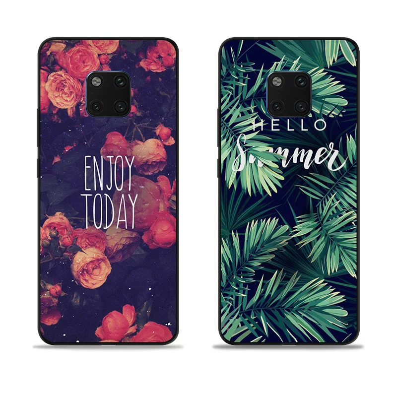 Силиконовый чехол с цветочным рисунком для Huawei Mate 20 Pro мягкий 6 39 дюйма 20Pro