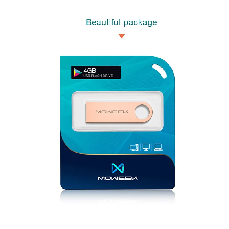 Moweek USB флеш накопитель 64 ГБ 32 16 8 4 128 водонепроницаемый металлический 2 0 U диск cel usb
