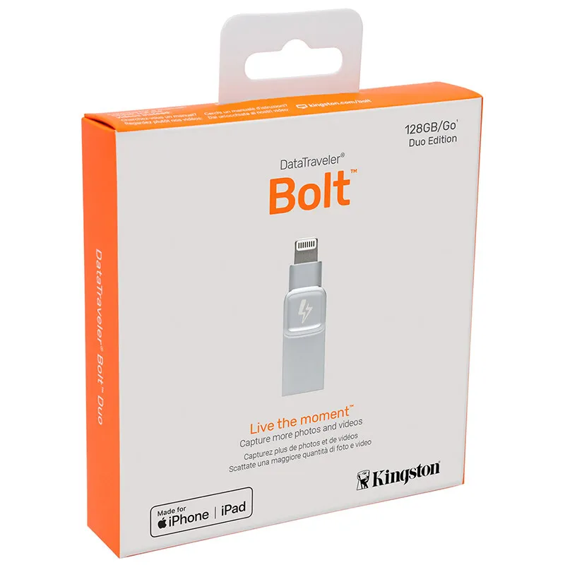 Флеш накопитель Kingston Bolt USB 3 0 карта памяти для Apple iPhone и Ipad с прошивкой iOS 9