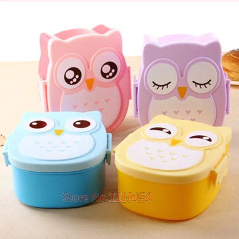 Коробка для обеда CJ004 Bento с мультяшной милой совой японская игра панельных