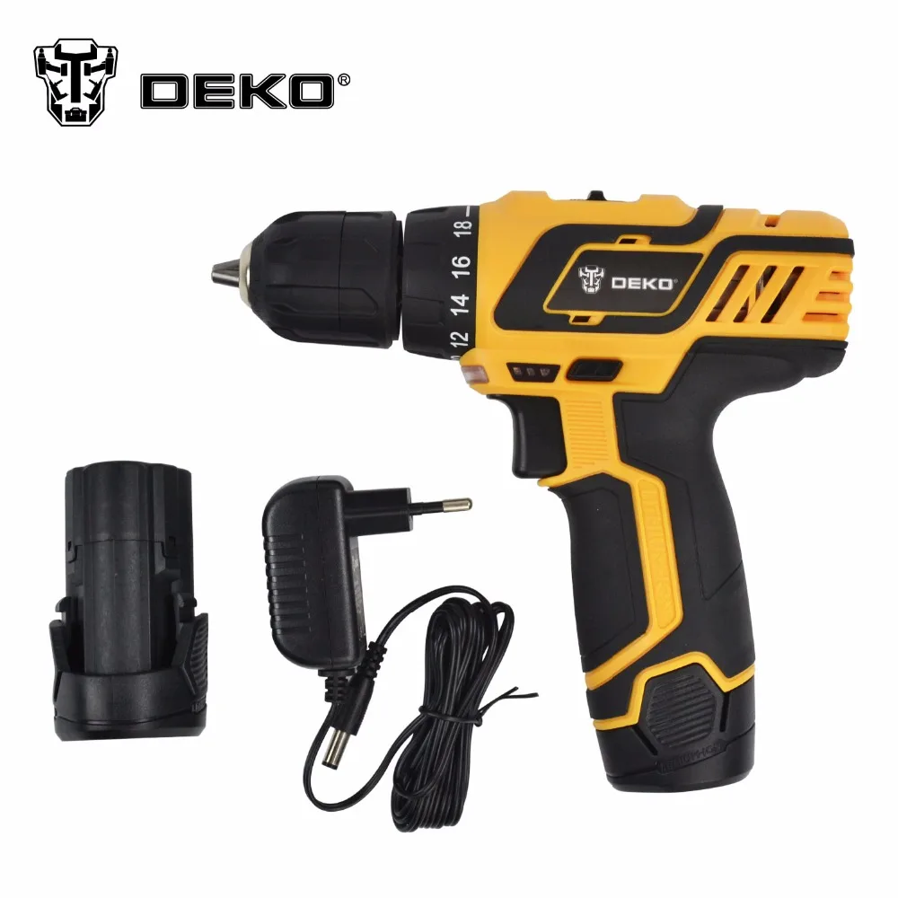Deko gcd10.8du3 10.8 В DC НОВЫЙ Дизайн бытовой литий ионный Батарея Аккумуляторная дрель
