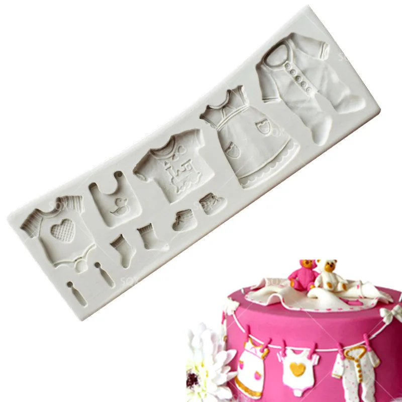 3D детская одежда в форме душа силиконовая форма для помадки украшение торта