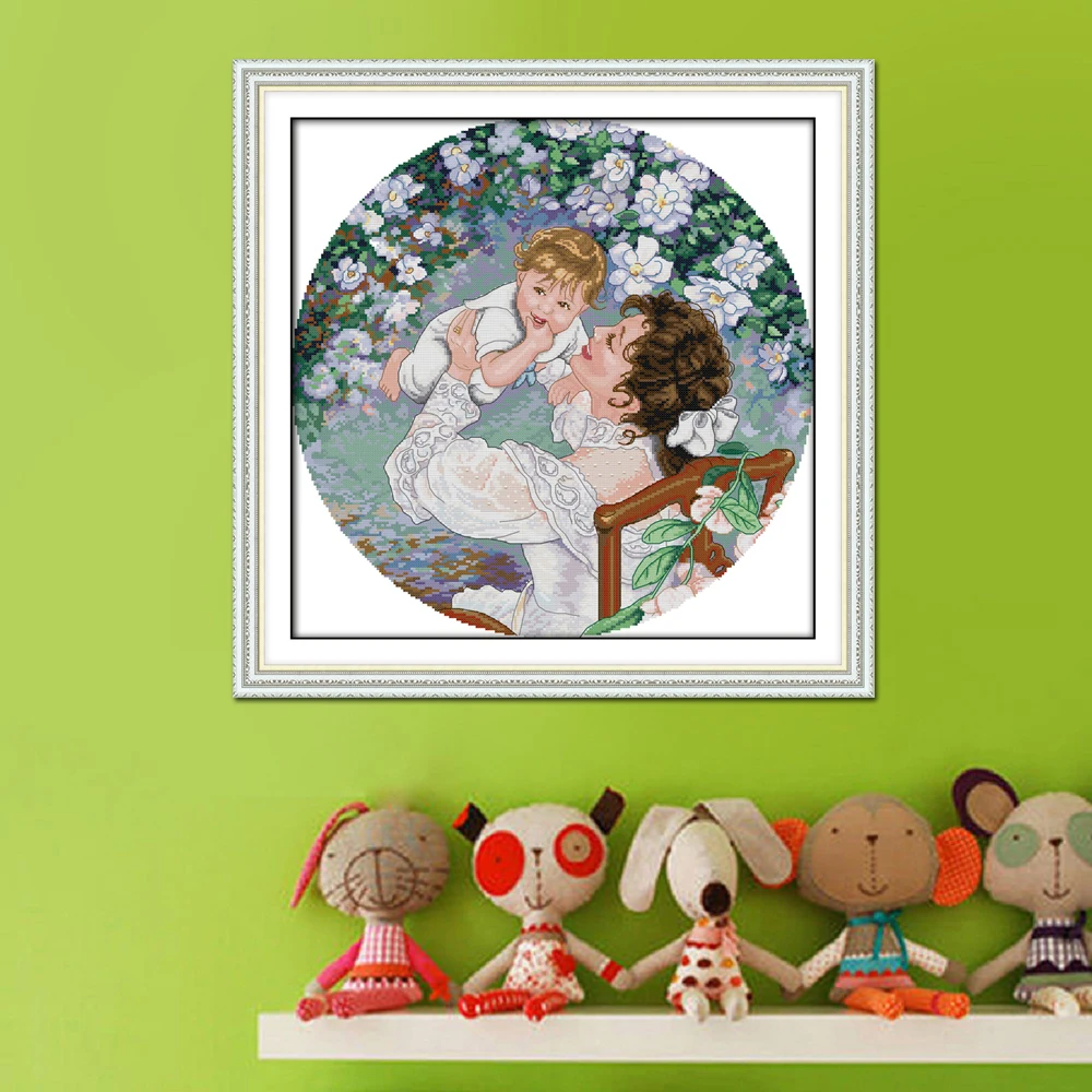 Домашний декор Joy Sunday мама и сын R583 14CT 11CT Набор для вышивки крестиком|cross stitch