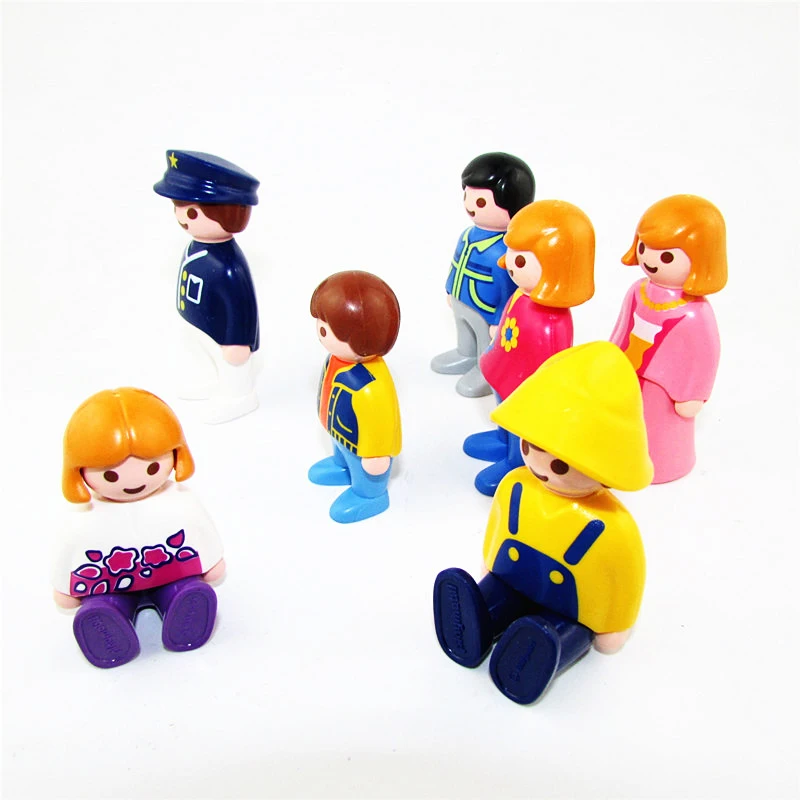 Горячие продажи Playmobil немецкие игрушки DIY 7 шт. фигурки для женщин и мужчин дети
