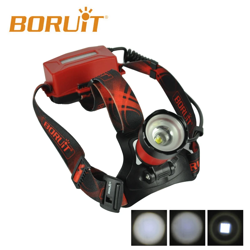Boruit B13 светодиодный налобный фонарь перезаряжаемый масштабируемый