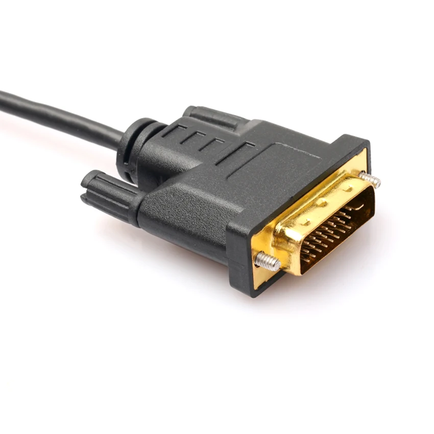 100 шт./лот HDMI к DVI папа 24 + 1 DVI-D Мужской адаптер видео кабель золото 1080P для HDTV DVD