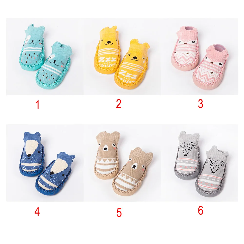 Baby Slipper Socks Toddler Boys Girls Anti-slip Warm Cotton Walking for 0-3 Years | Детская одежда и обувь