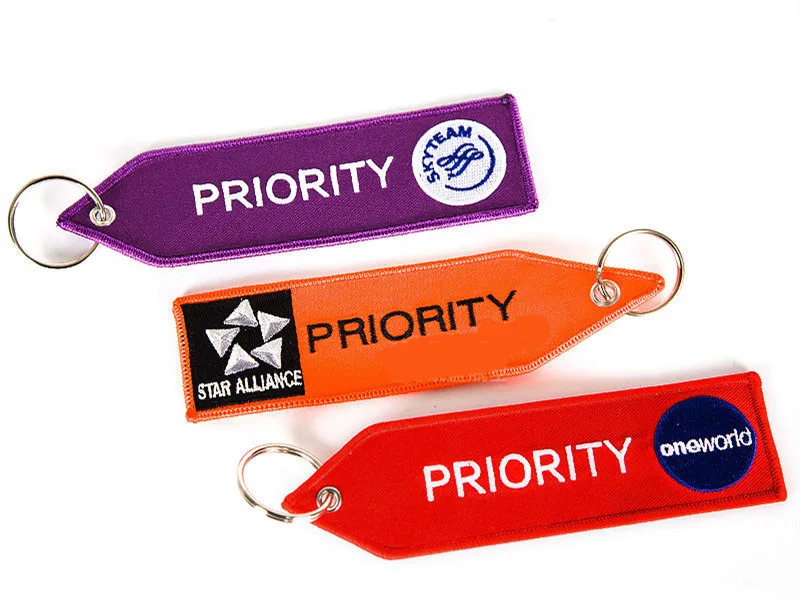 Брелок для ключей PRIORITY One World с вышивкой автомобильная бирка кольца ключей|car
