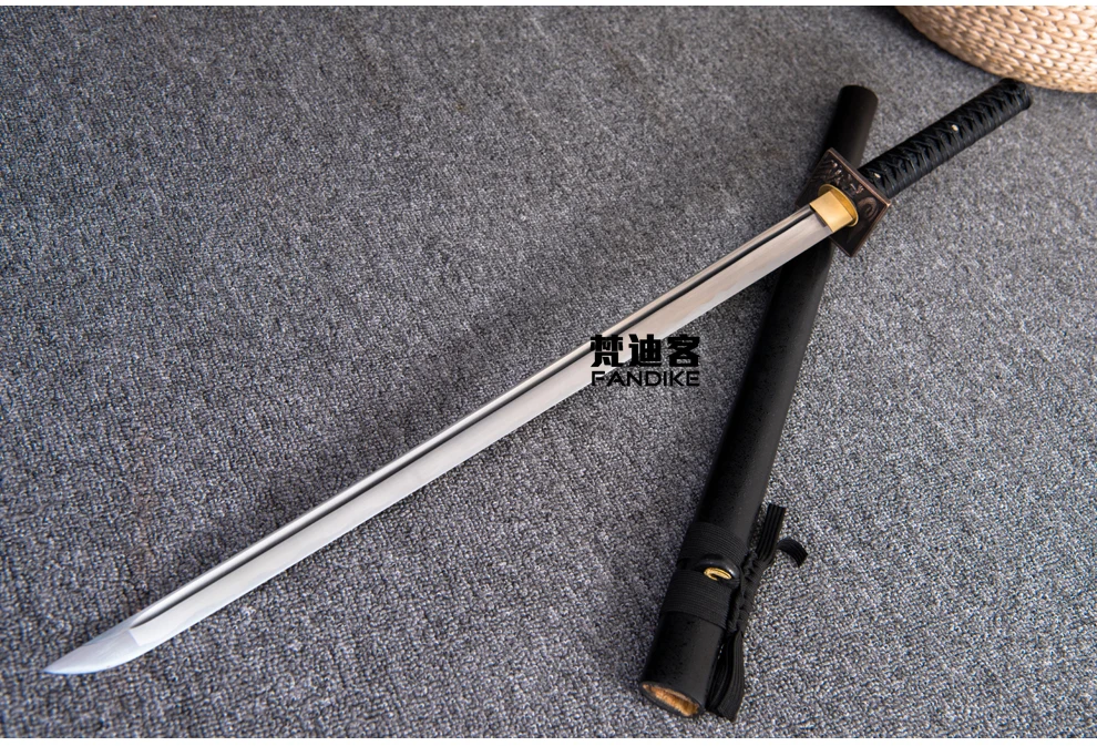 Japanese Ninja Sword Steel Sharp Blade Straight FULL TANG Sword Carbon steel Full Tang Samurai Katana