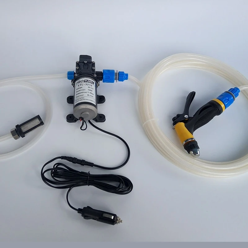 Продажа Новое поступление, 80 Вт, л/мин, портативная автомобильная мойка высокого давления 12 В с водяным насосом, 12 В, с креплением на автомобиле, фабр...