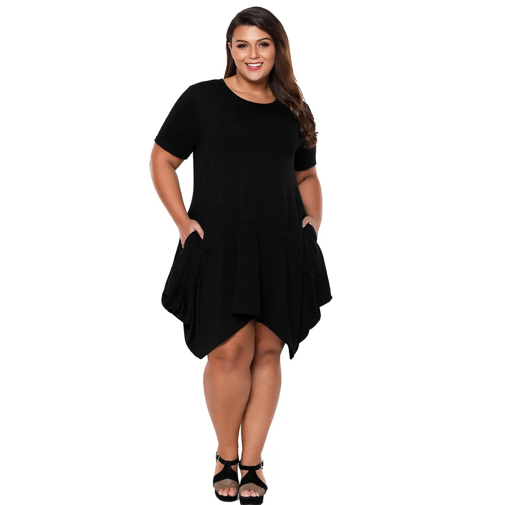 TSRDUG Women'S Dress Summer Big Sizes Elegant Casual 2018 Plus Size Festa Party Red Black Dresses B781 | Женская одежда