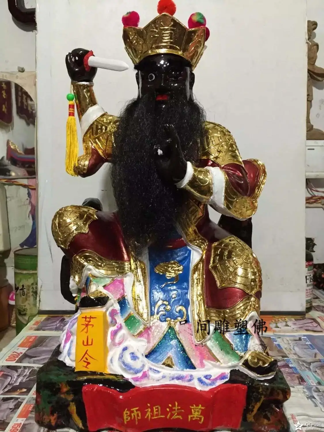 30 см высокий на заказ статуя taozu SHI GOD ручная работа резьба по дереву 1 месяц
