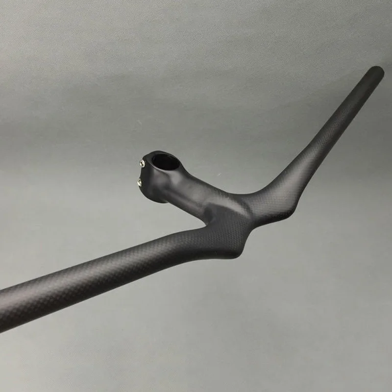 Матовый карбоновый горный велосипедный руль 3K интегрированный стержень для руля
