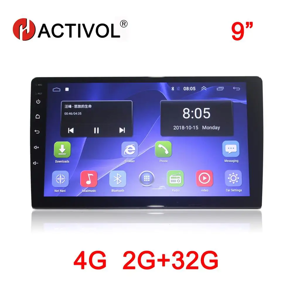 9 4G 2G 32G HACTIVOL 2G+ 32G Android 9,1 4G Автомобильная магнитола для " 10,1" Универсальный сменный автомобильный dvd-плеер gps navi 2 din автомобильный аксессуар - Цвет: 9 4G 2G 32G