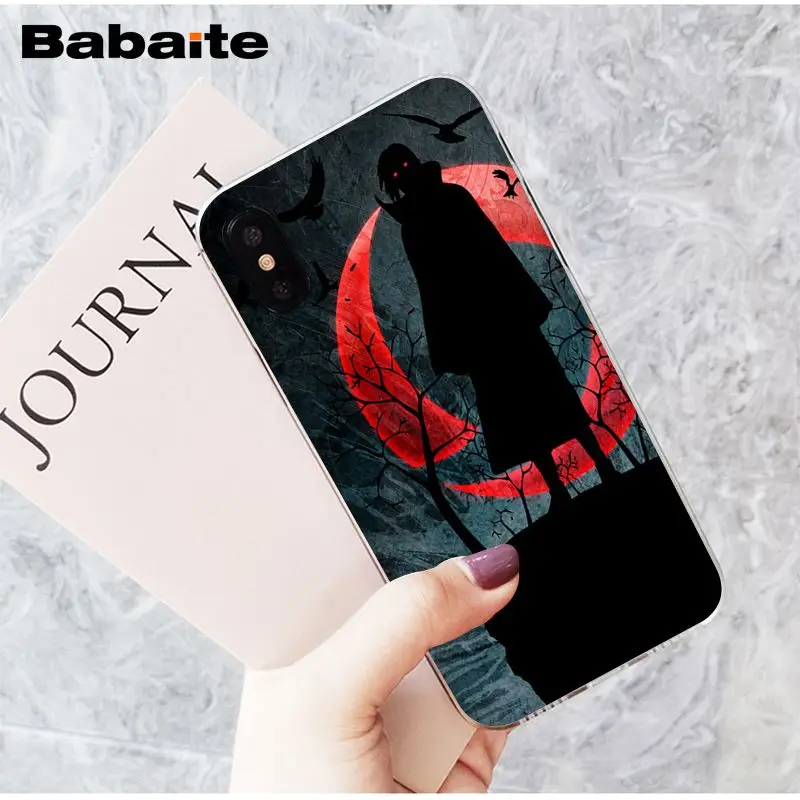 Babaite Naruto Itachi Uchiha японский приход Прозрачный чехол для телефона для iPhone X XS MAX 6 6S 7 7plus 8 8Plus 5 5S XR