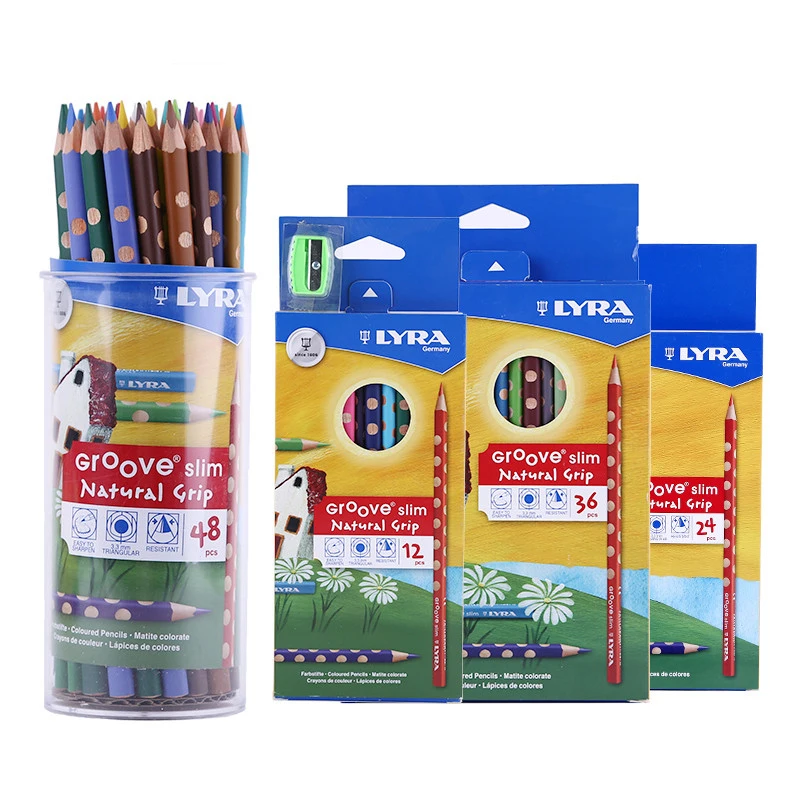 LYRA Concave hole pencil 12/24/36 color children pupil art p