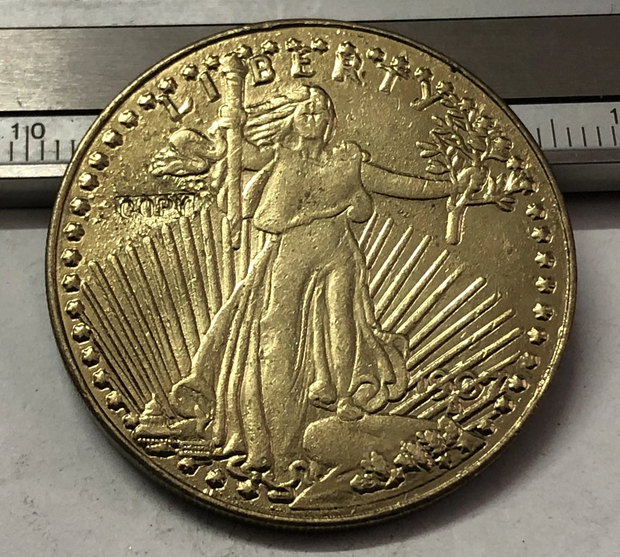 1907 US-GAUDENS $20 GOLD DOLLAR точная копия монеты | Дом и сад