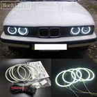 HochiTech ультра яркие красныезеленыесветодиодный АнгелДемон глаза светодиодный головной светильник halo Кольцо Комплект Дневной светильник белого цвета для BMW E30 E32 E34 1984-1990