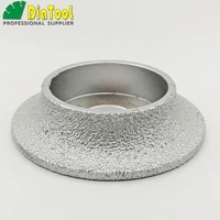 diatool 14 round hand profile wheel vacuum brazed diamond grinding wheel dia75mmx15mm demi bullnose edge profile