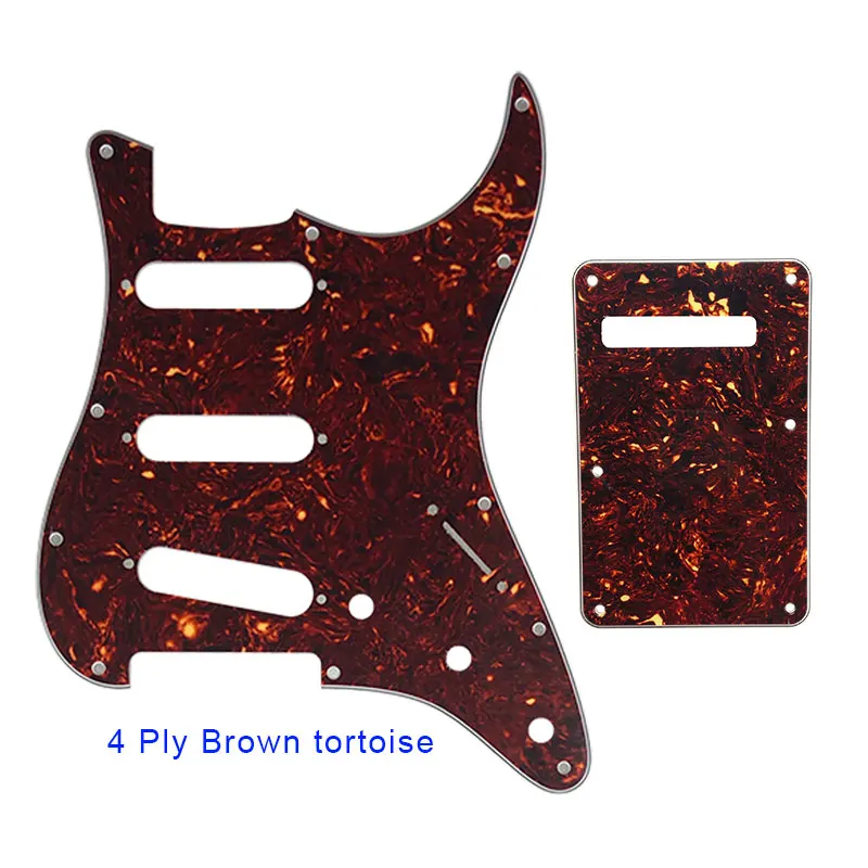 Запчасти для гитары Pleroo-для США \ Мехико Fd Stratocaster 72' 11 Отверстие для винта Стандарт St& задняя пластина царапина пластина Многоцветный выбор