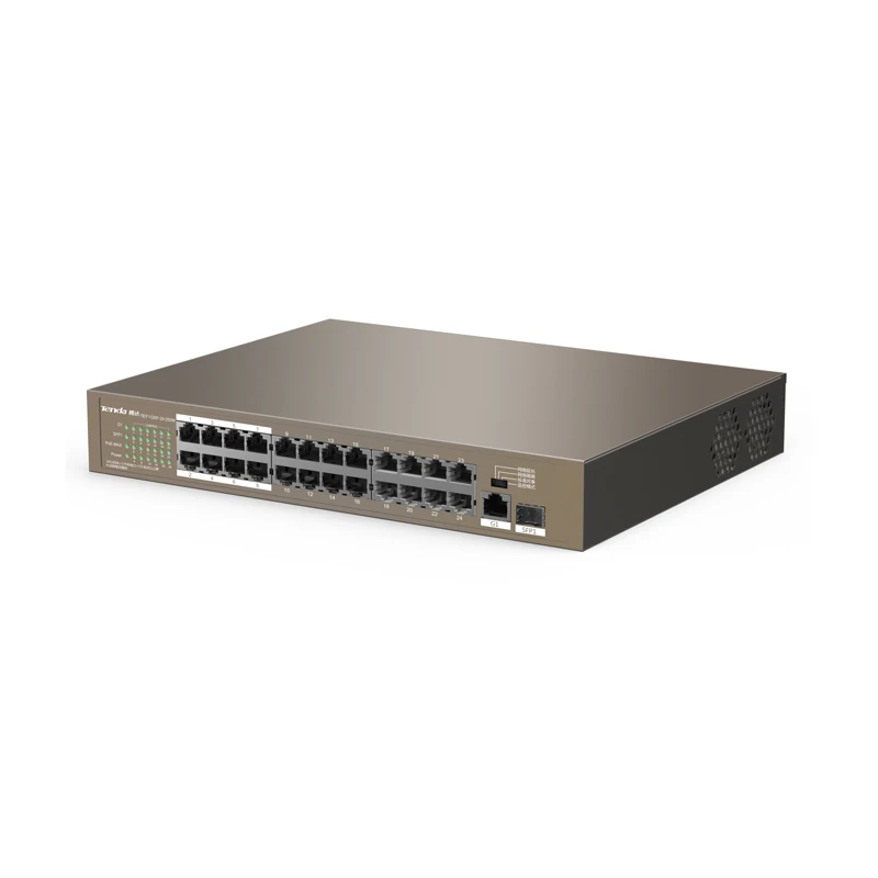 Tenda TEF1126P-24-250W коммутатор для интернет-сети 24 Порты 225 W PoE источника питания |