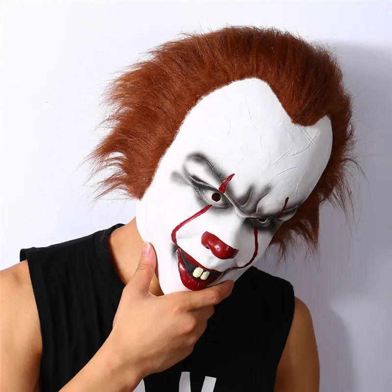 Фильм Стивен Кинг это маска Pennywise Клоун Маска Хэллоуин Косплей Костюм латексные маски, реквизит