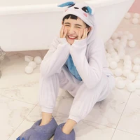 adult anime kigurumi onesies blue rabbit costume for women men funny warm soft animal imp onepieces sleepwear home cloths girl
