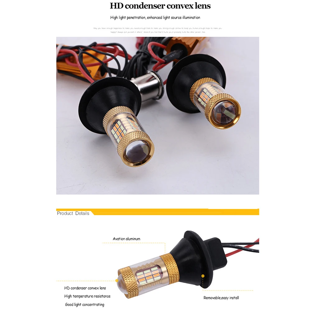 GEETANS 1156 BAU15S 7440 7443 2835 20 Вт Canbus без ошибок автомобильный передний сигнал поворота
