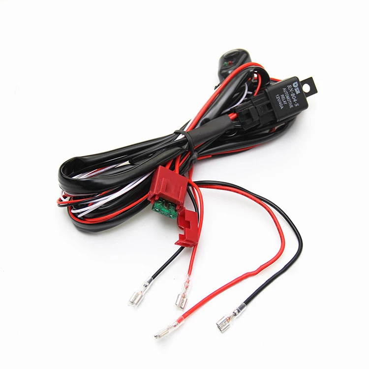 12 В 4.5A Автомобильный кабель жгут проводов комплект с переключателем включения/выключения реле лопасти предохранитель для Светодиодный светильник бар противотуманная фара автомобиля