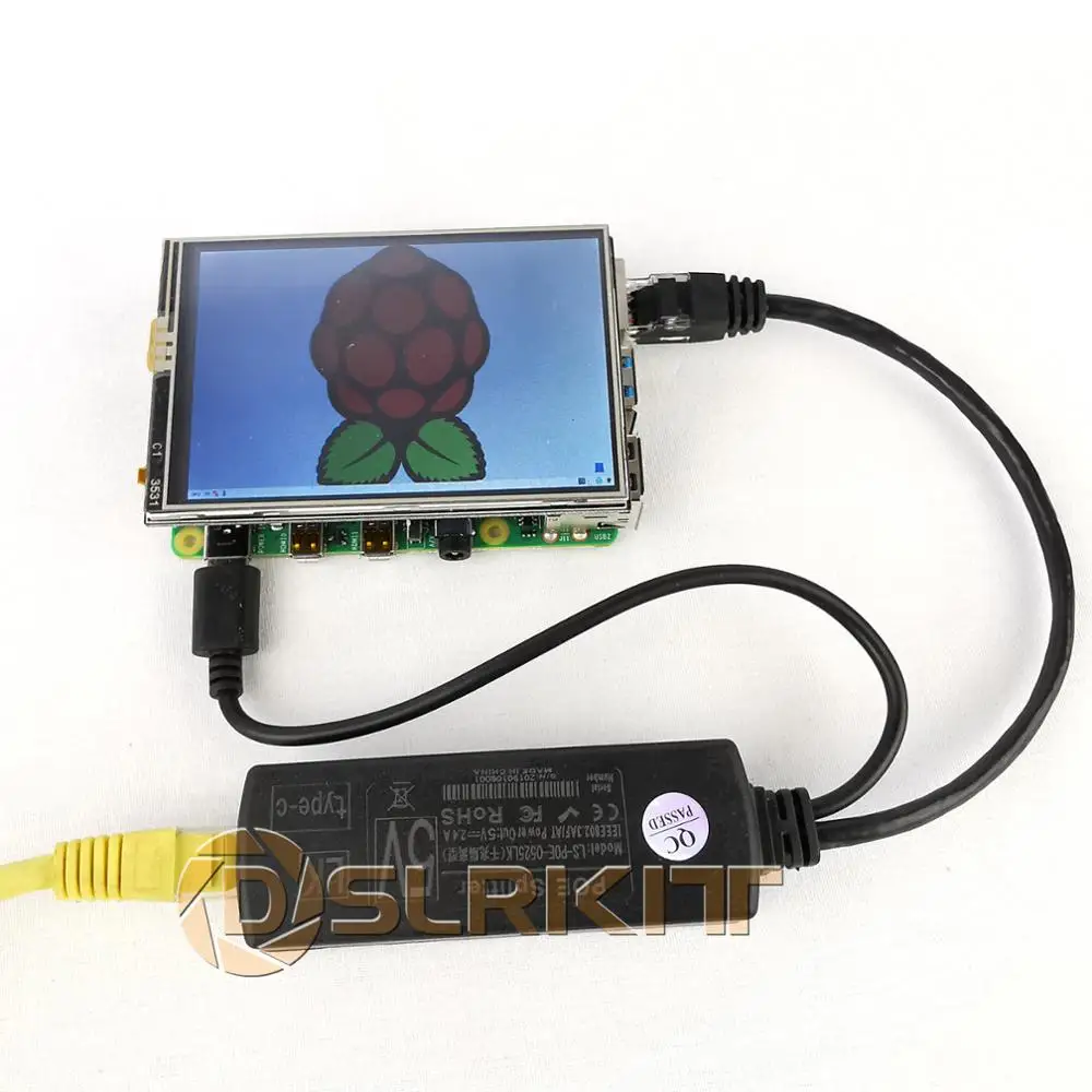 DSLRKIT Raspberry Pi 4 4B активный сплиттер PoE кабель с разъемом USB типа C 5V Мощность Over Ethernet 802.3af