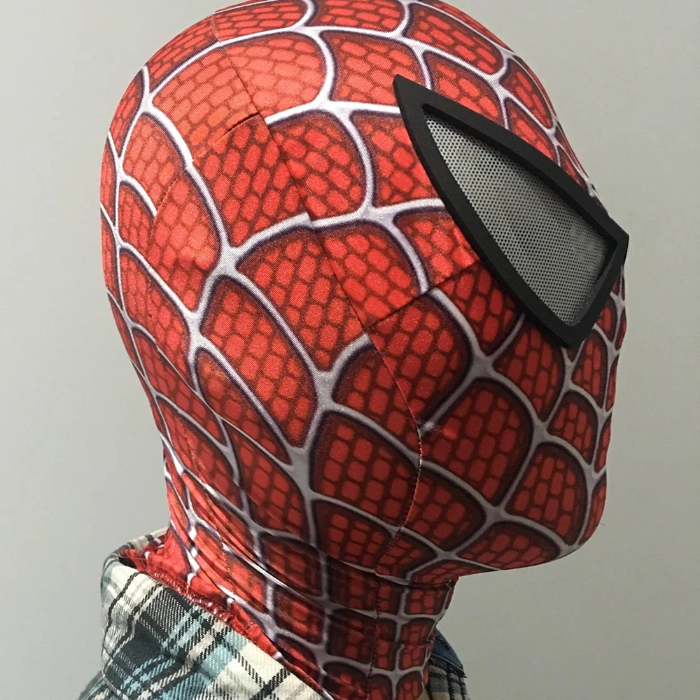 Маска для косплея с 3D-принтом Raimi Spider, линзы, маска для взрослых на всю голову, супергерой, спандекс, вечерние костюмы, маска