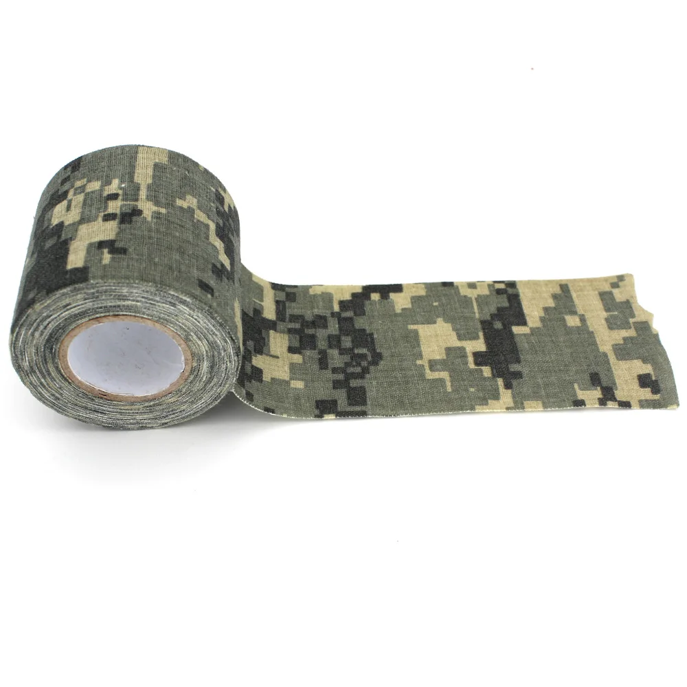 4.5*500cm Plastic Retractable Non-woven Outdoor Camouflage Hunting Cycling Stickers Tape Army Camo Wrap Sniper Rifle Hide | Спорт и