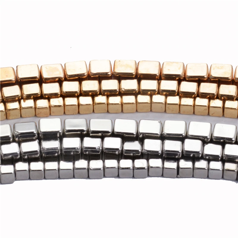 3 4 5mm 200pcs Square Plastic Beads Loose Spacer CCB Gold/Rhodium Plated For Jewelry Making DIY Findings | Украшения и аксессуары