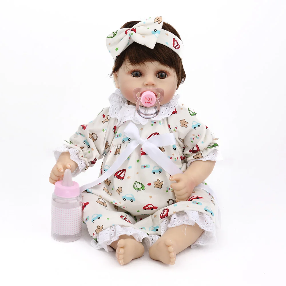 Reborn Baby Doll 18 дюймов мягкая силиконовая Реалистичная кукла принцесса для девочек