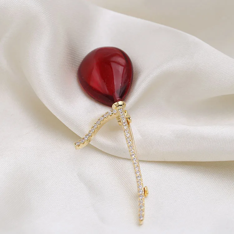 Брошь в виде воздушного шара с кристаллами|brooch pins|balloon broochpins women |