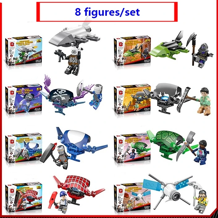 2019 Fortnited Figures космический корабль fortnited battle royale Ninja Jonesy Builder Explorer Темный вояр череп
