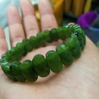 natural nephrite canadian jade stone beads bracelet natural gemstone bracelet diy jewelry for woman for gift wholesale