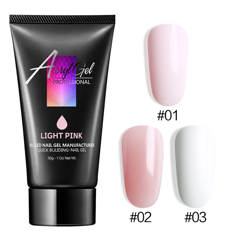 3PCS SET Azure beauty, удлиняющий набор УФ-гелей для ногтей, светодиодный Гель-лак для маникюра, набор кистей для ногтей, накладные ногти, инструменты 30 г - Цвет: 3PCS SET