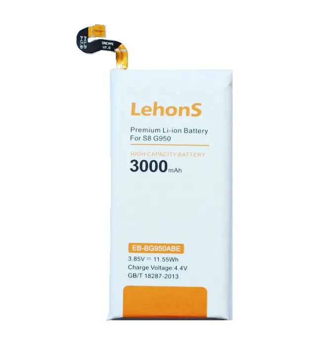 LehonS 1x3000 мАч/11 55 Вт/ч фотоаккумулятор для Samsung Galaxy S8 G9508 G9500 G950U EB BG950ABE G950 и т. Д.|battery for