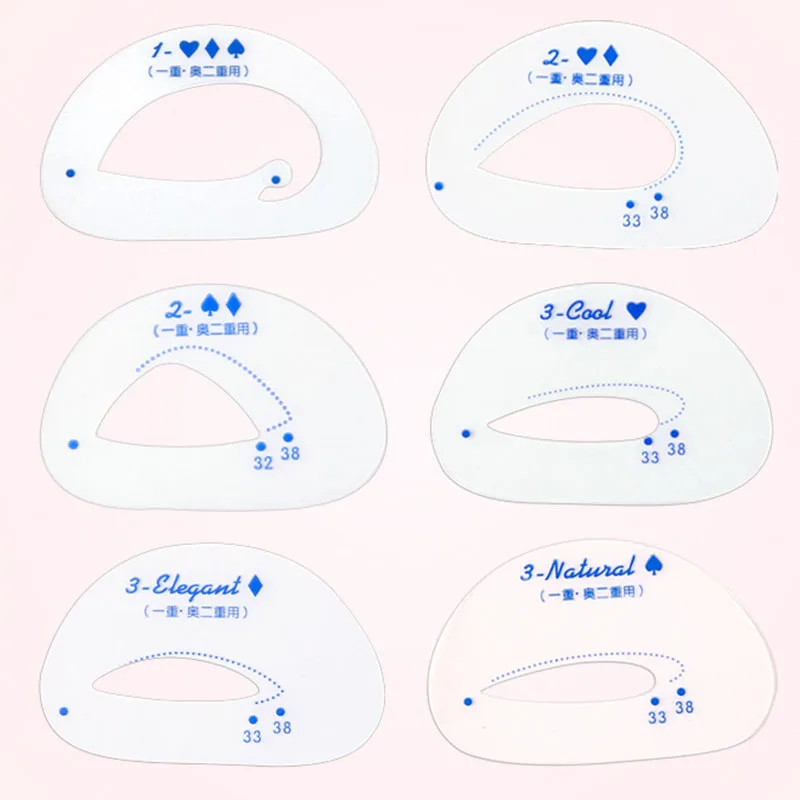 6 шт. трафареты для теней карты вспомогательные инструменты Трассировка тени век