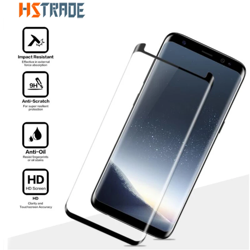 Hstrade 3D Tempered Glass 9 H для Samsung Galaxy S8 Screen Protector Защитная пленка Plus чистые | Мобильные