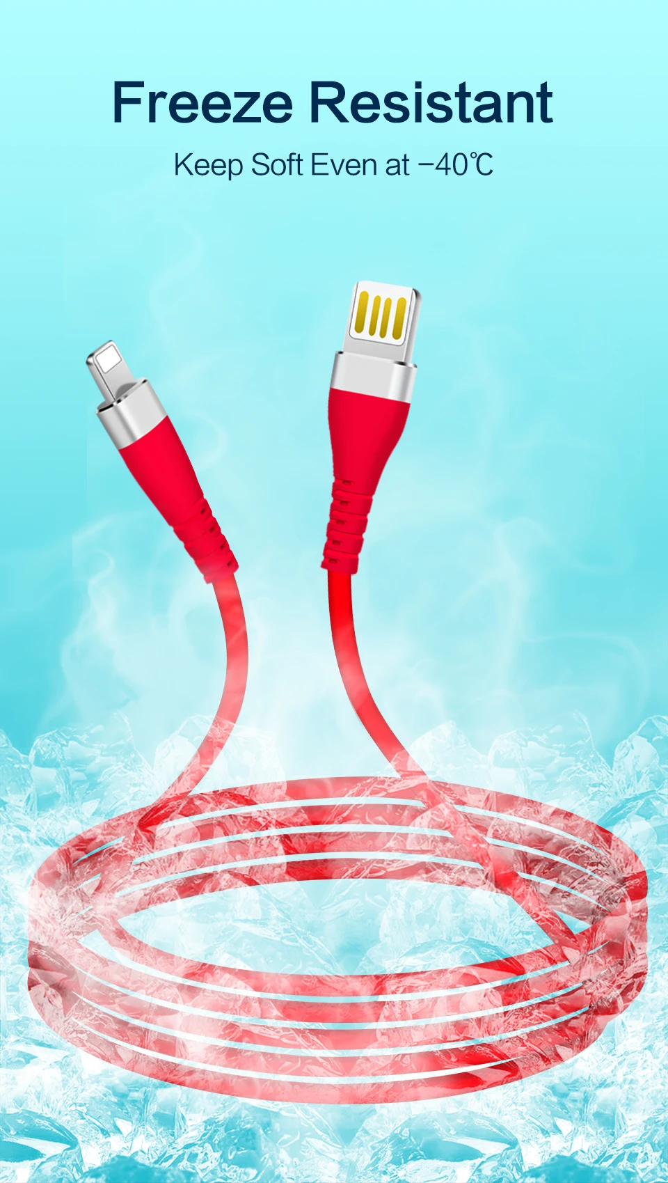 Power4 Быстрая зарядка кабели для iPhone зарядка двухсторонний эластичный USB провод для Lightning-USB кабель для зарядки и передачи данных