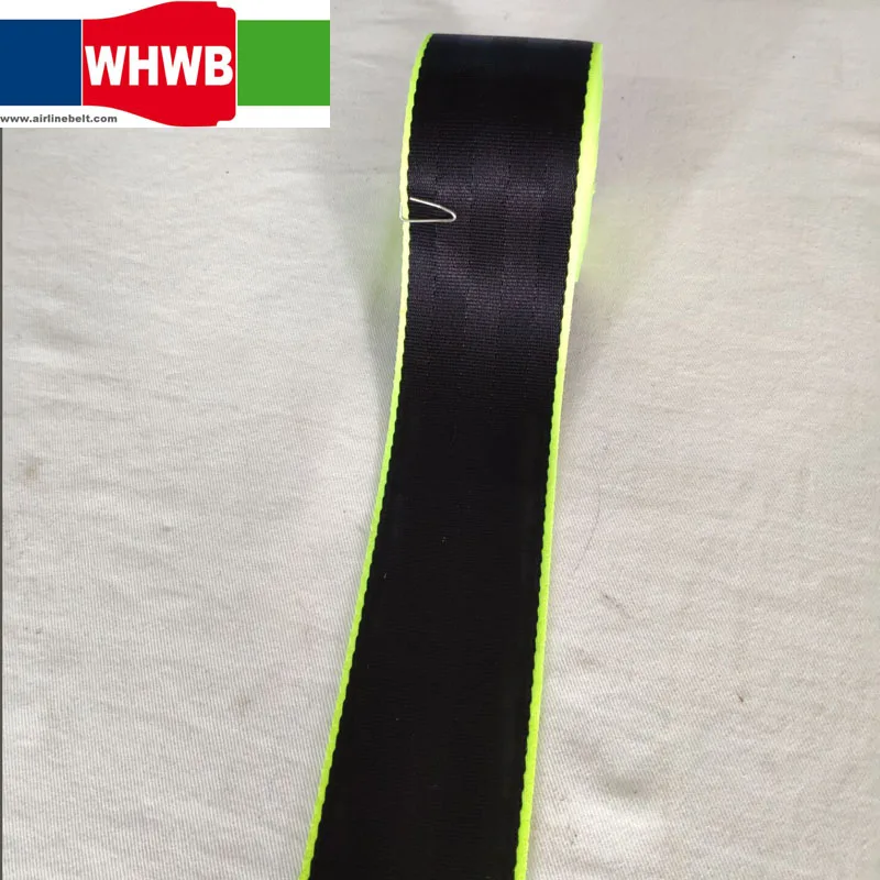 Ремень безопасности Автомобильный неоновый зеленый ремень ширина 48 мм чёрная